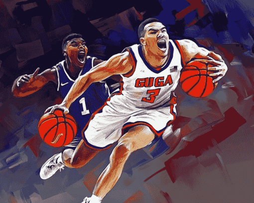 Gonzaga Bulldogs Basketball Diamond Painting