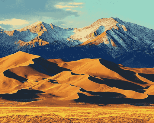 Great Sand Dunes Mountain Diamond Painting