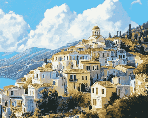 Greece Cityscapes Diamond Painting