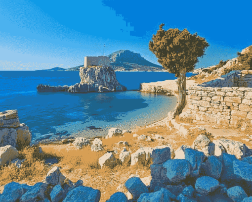 Greece Kos Island Landscapes Diamond Painting