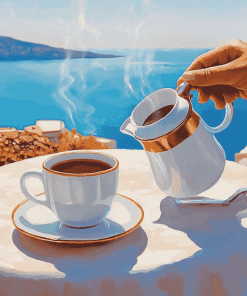 Greek Coffee Cups Diamond Painting