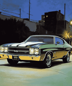 Green 1972 Chevelle Classic Diamond Painting