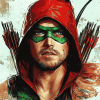 Green Arrow Cartoon Diamond Painting