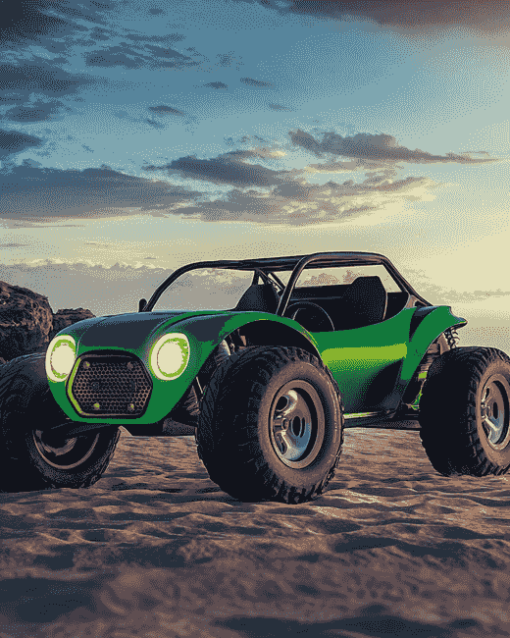 Green Beach Buggy Adventure Diamond Painting