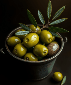 Green Olive Food Bucket Diamond Painting