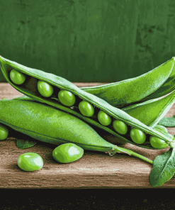 Green Peas on Wooden Table Diamond Painting