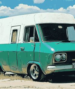 Green Van Adventure Diamond Painting