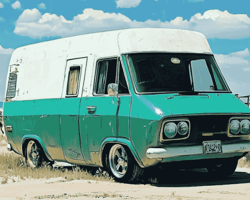 Green Van Adventure Diamond Painting