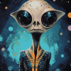 Grey Alien Fantasy Diamond Painting