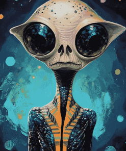 Grey Alien Fantasy Diamond Painting