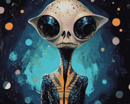 Grey Alien Fantasy Diamond Painting