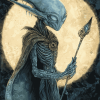 Grey Alien Fantasy Diamond Painting