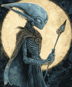 Grey Alien Fantasy Diamond Painting