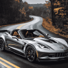 Grey Corvette Stingray Car Diamond Painting