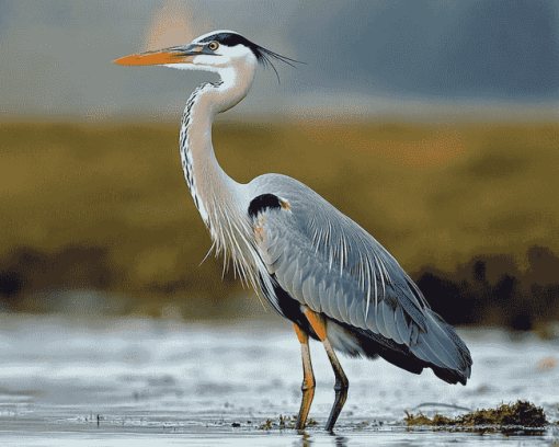 Grey Heron Birds Diamond Painting