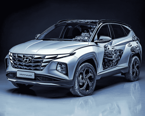 Grey Hyundai Tucson Car Diamond Painting