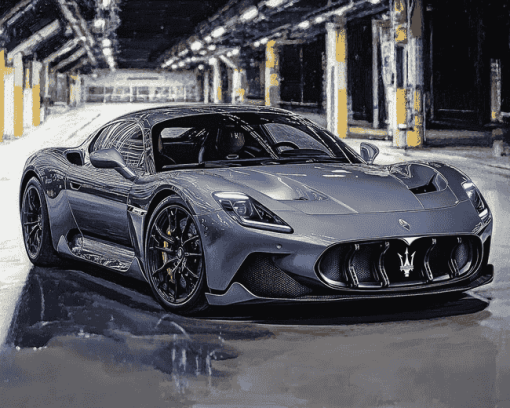 Grey MC20 Maserati Supercar Diamond Painting