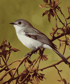 Grey Warbler Birds Diamond Painting