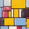 Grid Mondrian Abstract Diamond Painting