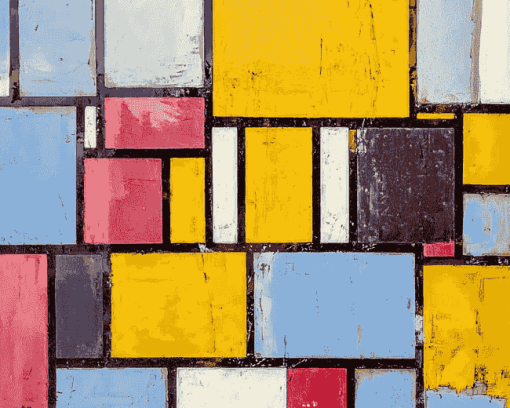 Grid Mondrian Abstract Diamond Painting