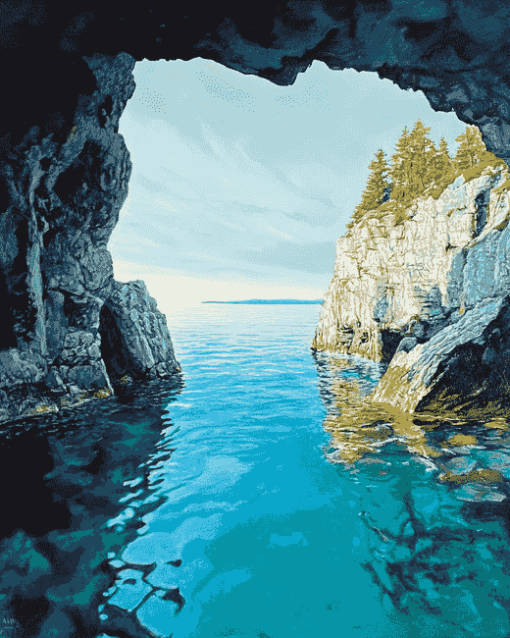 Grotto Seawater Landscapes Diamond Painting