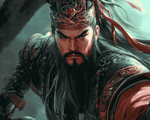 Guan Yu Animated Warriors Diamond Painting