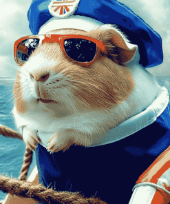 Guinea Pig Sailor Adventure Diamond Painting