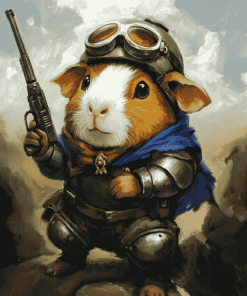 Guinea Pig Soldier Diamond Painting