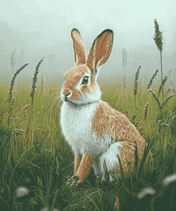 Hare Meadow Animals Diamond Painting