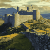 Harlech Castle in Wales Diamond Painting