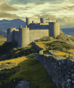 Harlech Castle in Wales Diamond Painting