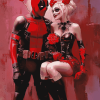 Harley and Deadpool Cartoon Diamond Painting