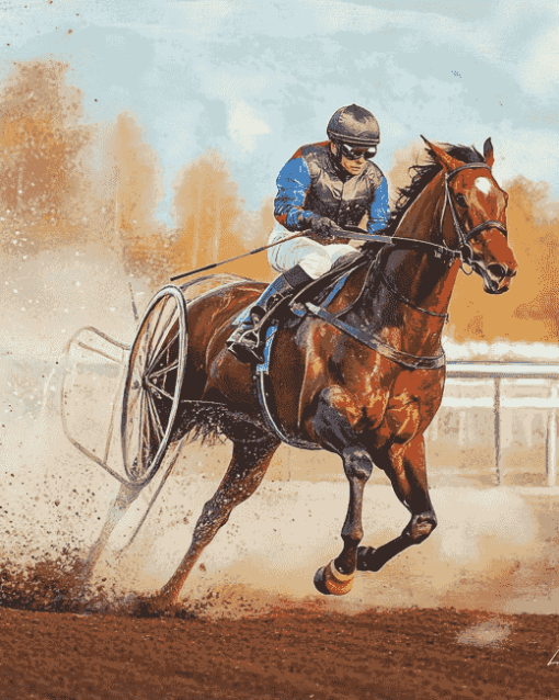 Harness Racing Horses Diamond Painting