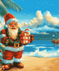 Hawaiian Christmas Animation Diamond Painting