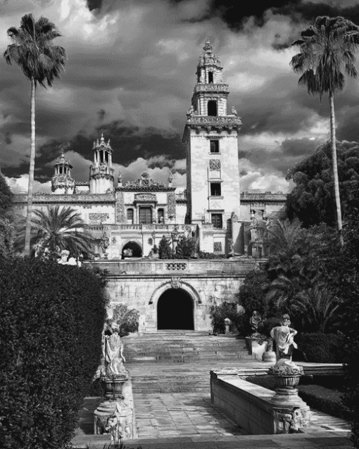 Hearst Castle Monochrome Diamond Painting