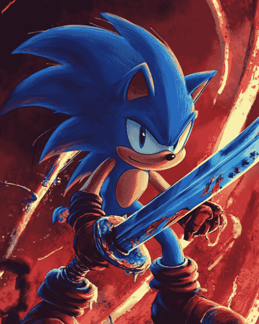 Hedgehog Sonic Anime Diamond Painting