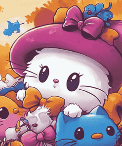 Hello Kitty Cartoon Cats Diamond Painting