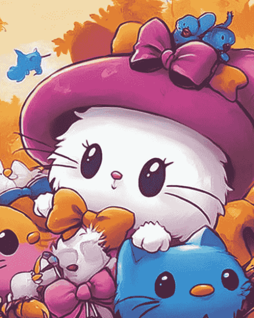 Hello Kitty Cartoon Cats Diamond Painting