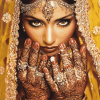 Henna-Inspired Wedding Hand Jewelry Diamond Painting