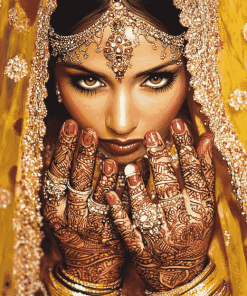 Henna-Inspired Wedding Hand Jewelry Diamond Painting