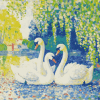 Henri Edmond Cross Swan Family Diamond Painting