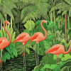 Henri Robert Bresil Flamingos Forest Diamond Painting