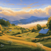 Hillside Farm Landscapes Diamond Painting