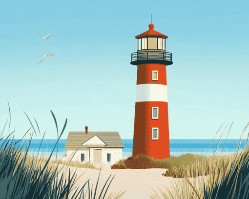 Hilton Head Lighthouse Animation Diamond Painting