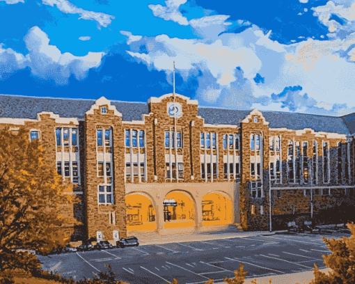 Historic Cameron Indoor Stadium Diamond Painting