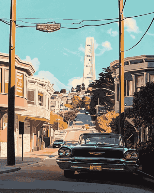 Historic Mels Drive San Francisco Diamond Painting