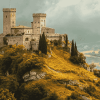 Historic Rocca Maggiore Italy Diamond Painting