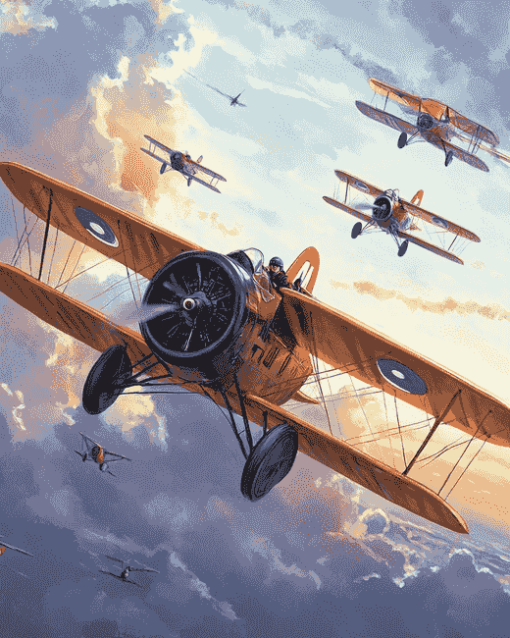 Historic Sopwith Triplanes Diamond Painting