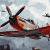 Historic Tuskegee Airmen Military Plane Diamond Painting