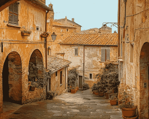 Historic Volterra Skylines Diamond Painting